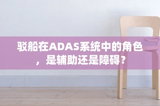 驳船在ADAS系统中的角色，是辅助还是障碍？