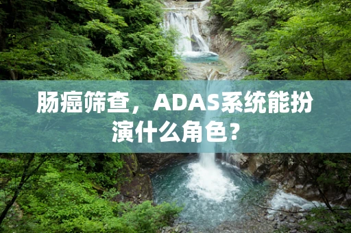 肠癌筛查，ADAS系统能扮演什么角色？