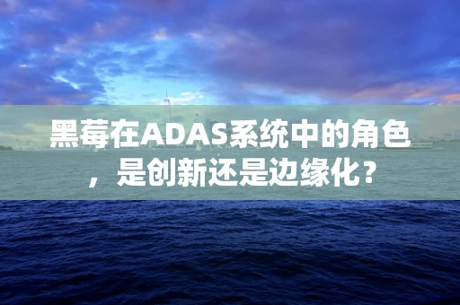 黑莓在ADAS系统中的角色，是创新还是边缘化？