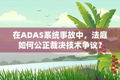 在ADAS系统事故中，法庭如何公正裁决技术争议？