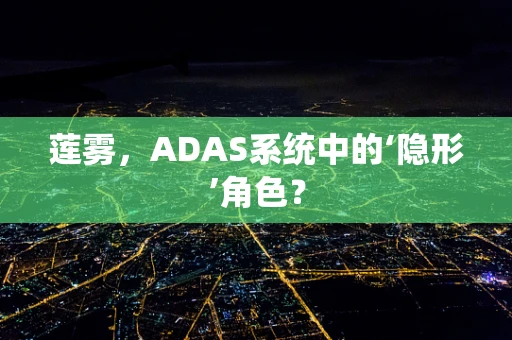 莲雾，ADAS系统中的‘隐形’角色？