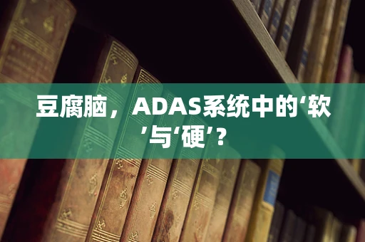 豆腐脑，ADAS系统中的‘软’与‘硬’？