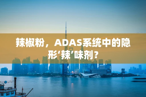 辣椒粉，ADAS系统中的隐形‘辣’味剂？