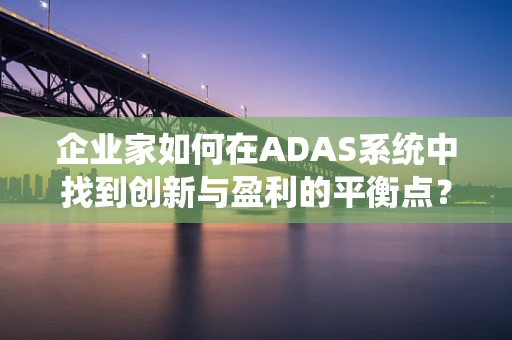 企业家如何在ADAS系统中找到创新与盈利的平衡点？