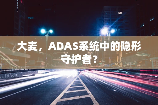大麦，ADAS系统中的隐形守护者？