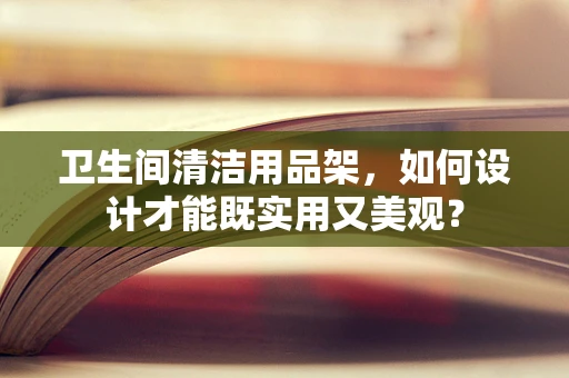 卫生间清洁用品架，如何设计才能既实用又美观？