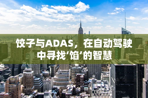饺子与ADAS，在自动驾驶中寻找‘馅’的智慧
