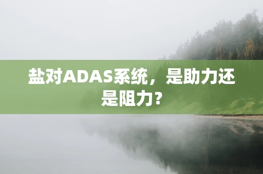 盐对ADAS系统，是助力还是阻力？