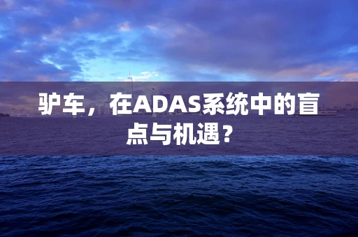 驴车，在ADAS系统中的盲点与机遇？