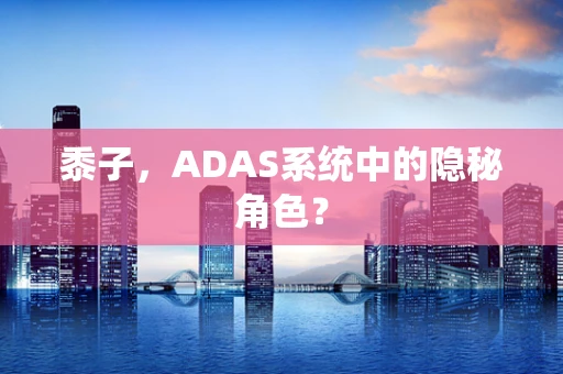 黍子，ADAS系统中的隐秘角色？
