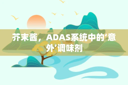 芥末酱，ADAS系统中的‘意外’调味剂