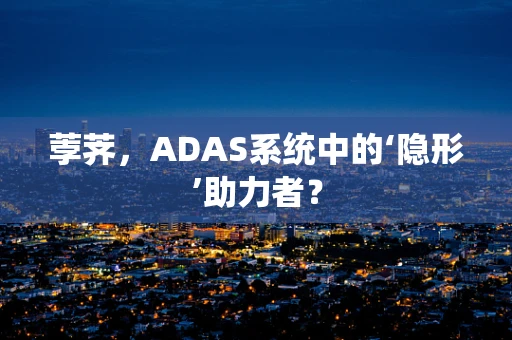 荸荠，ADAS系统中的‘隐形’助力者？