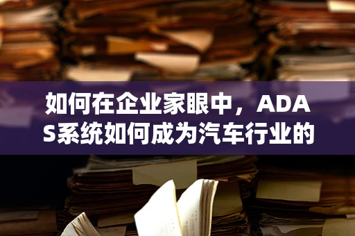 如何在企业家眼中，ADAS系统如何成为汽车行业的新蓝海？