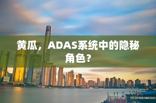 黄瓜，ADAS系统中的隐秘角色？