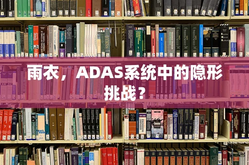 雨衣，ADAS系统中的隐形挑战？