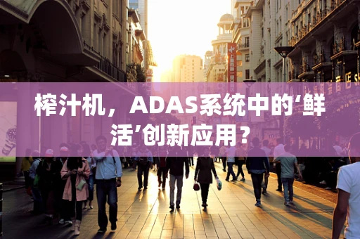 榨汁机，ADAS系统中的‘鲜活’创新应用？