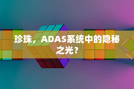 珍珠，ADAS系统中的隐秘之光？