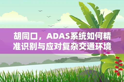 胡同口，ADAS系统如何精准识别与应对复杂交通环境？