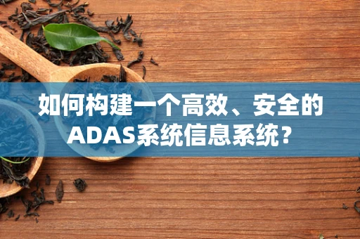 如何构建一个高效、安全的ADAS系统信息系统？