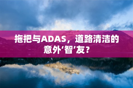 拖把与ADAS，道路清洁的意外‘智’友？