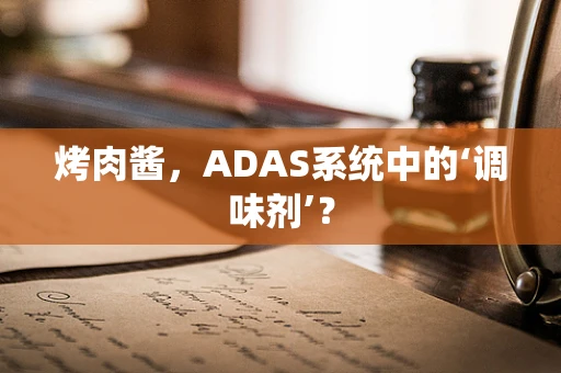 烤肉酱，ADAS系统中的‘调味剂’？