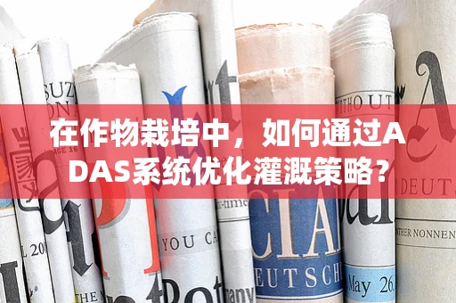 在作物栽培中，如何通过ADAS系统优化灌溉策略？