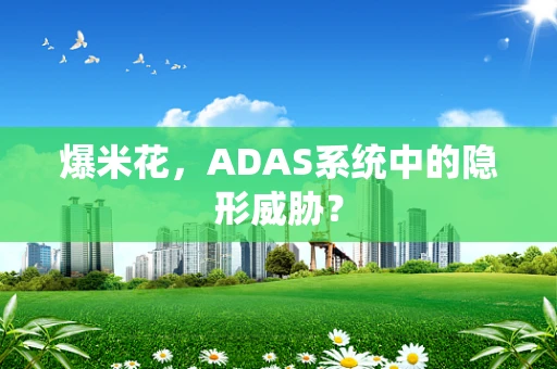 爆米花，ADAS系统中的隐形威胁？