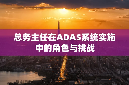总务主任在ADAS系统实施中的角色与挑战