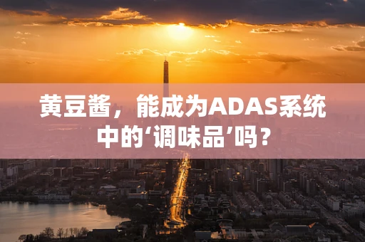 黄豆酱，能成为ADAS系统中的‘调味品’吗？