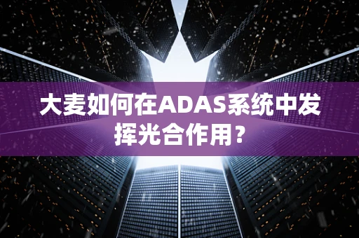 大麦如何在ADAS系统中发挥光合作用？